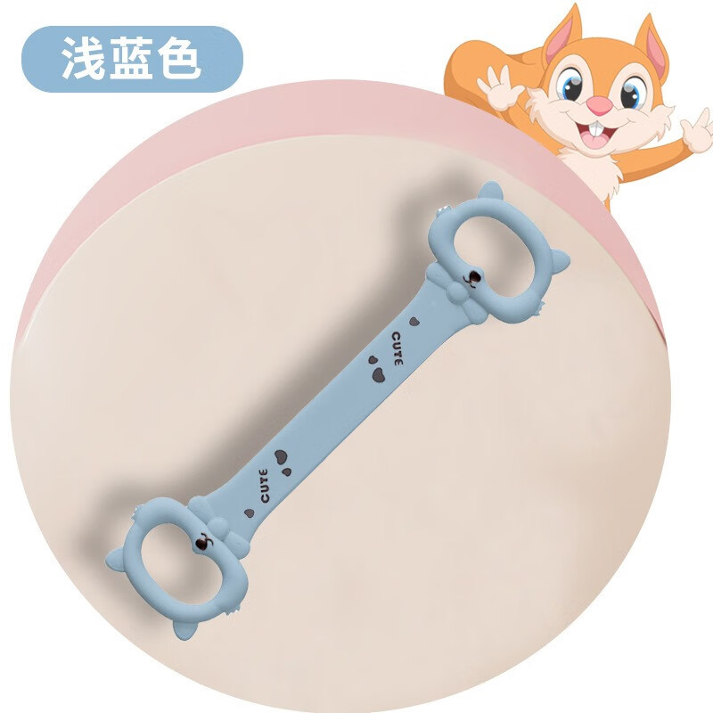 亿健（YIJIAN）8字拉力器开肩美背瑜伽训练器拉力绳拉伸器材运动健身 浅粉色*2