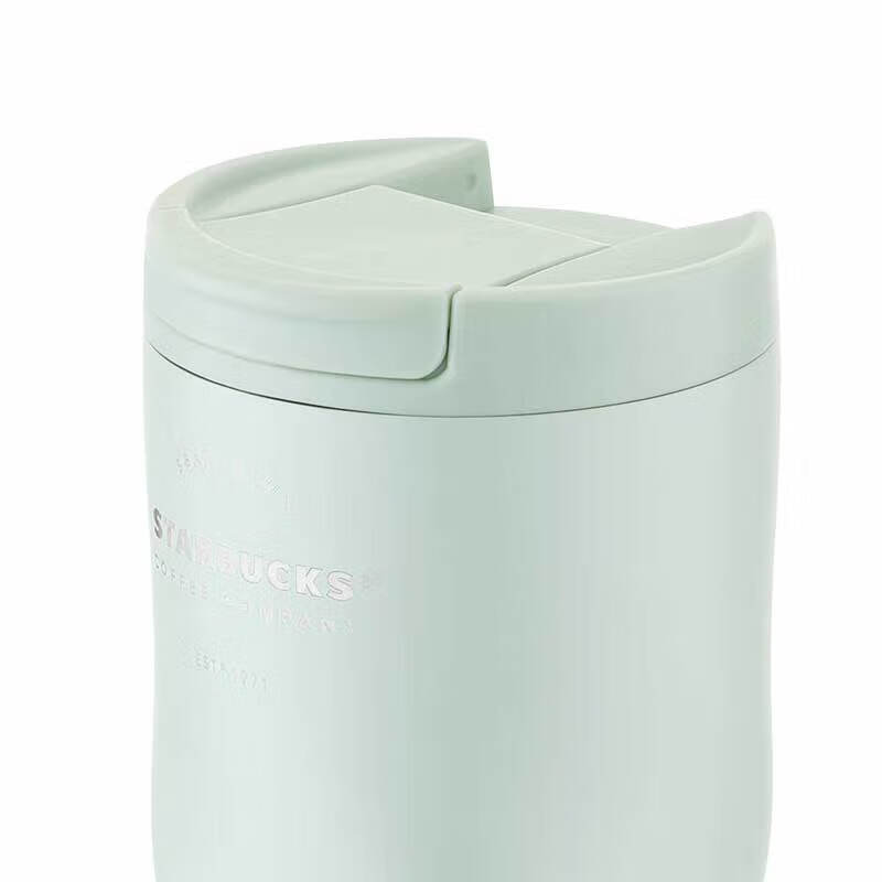星巴克Starbucks 保温杯经典绿色渐层款翻盖咖啡杯473mL