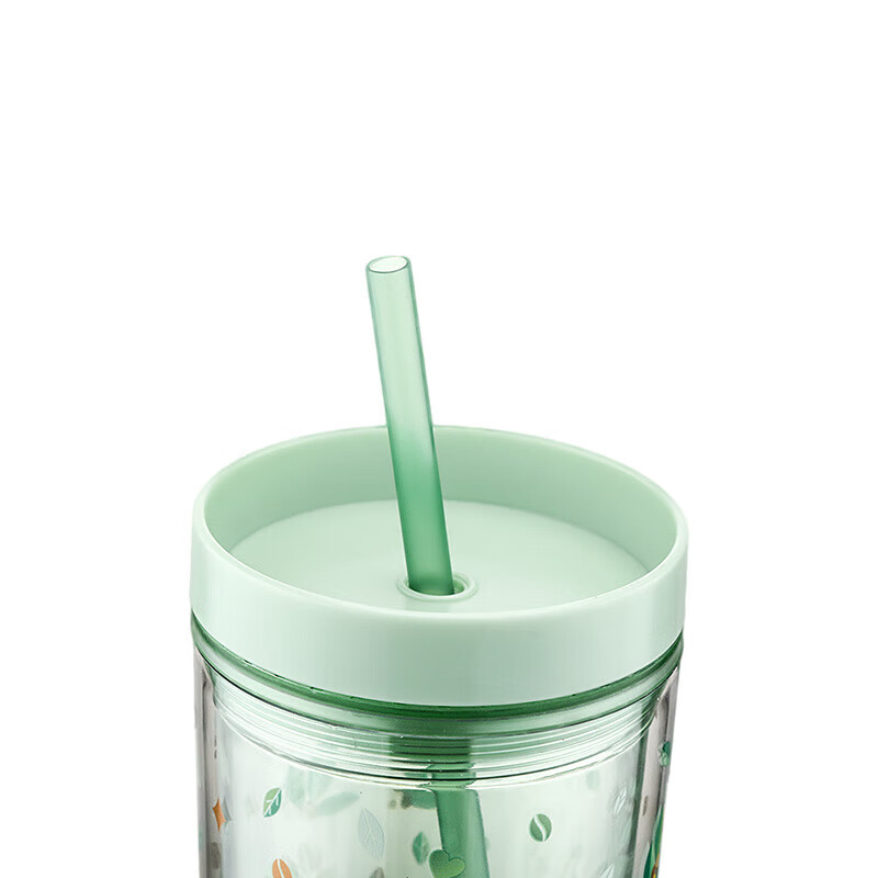 星巴克Starbucks 绿野秘境款清透塑料吸管杯473mL