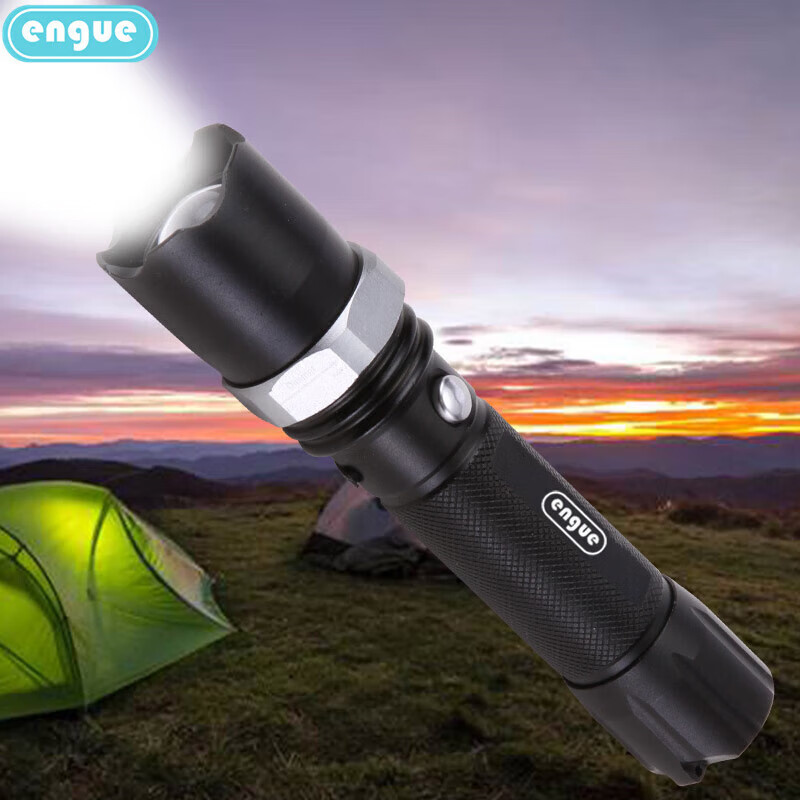 engue三档强光调焦金属手电筒  EG-110