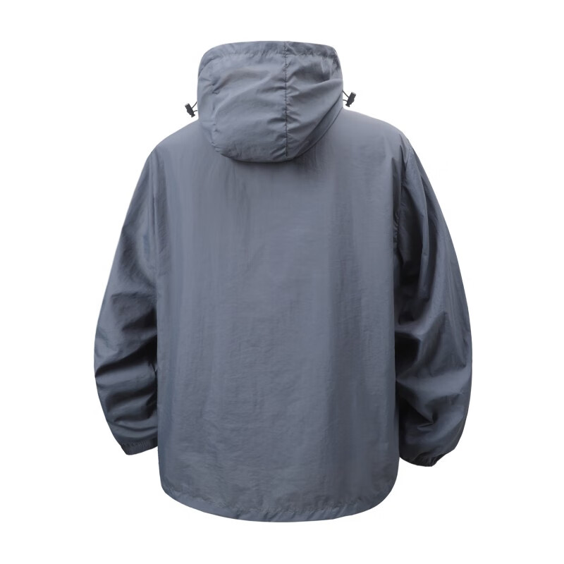 JEEP SPIRIT防晒衣男夏季速干冰感冰丝防晒服男休闲透气皮肤衣 深灰 3XL