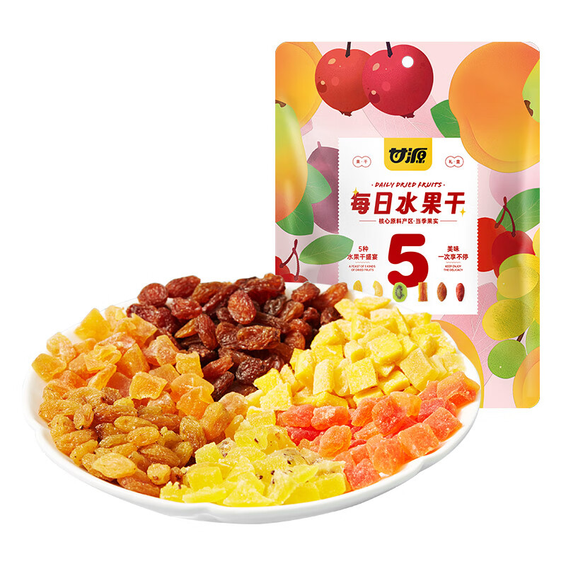 甘源甘源坚果礼盒 零食礼包年货团购送礼 甘源每日水果干780g