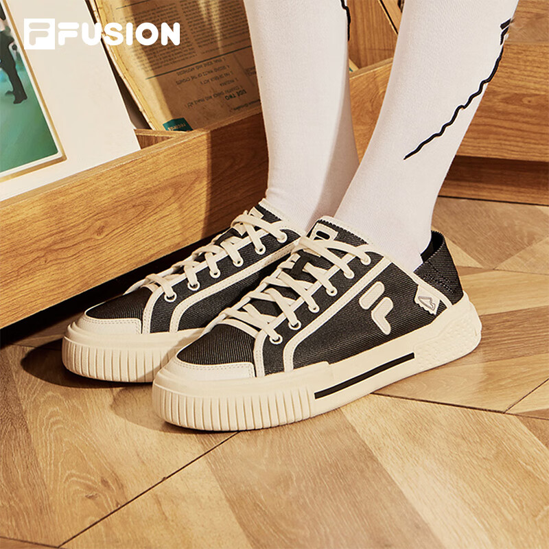 FILA FUSION斐乐官方潮牌帆布鞋女WALLRIDE DX女子潮流运动场下休闲鞋