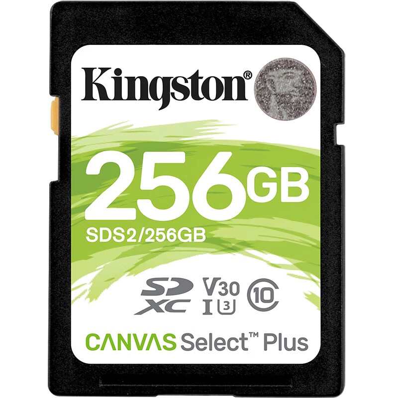 金士顿（Kingston）SD卡相机存储卡单反微单相机内存卡 class10 SDS2/256GB【V30丨读速100MB/s】