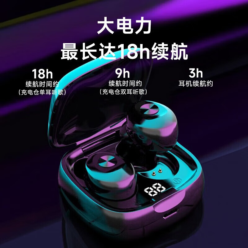 纽曼（Newmine）L10 TWS 数显耳机 商务运动 通用用户 蓝牙5.0协议 IPX5防水
