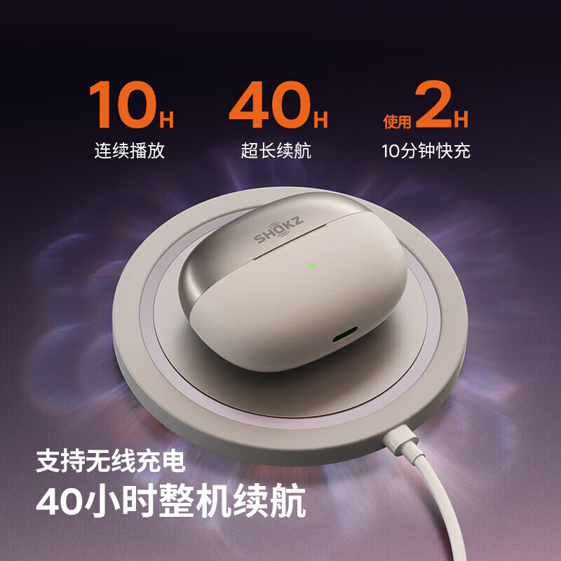 韶音【重磅新品】OpenDots ONE耳夹式耳机开放式蓝牙耳机动钛圈E310 黑色