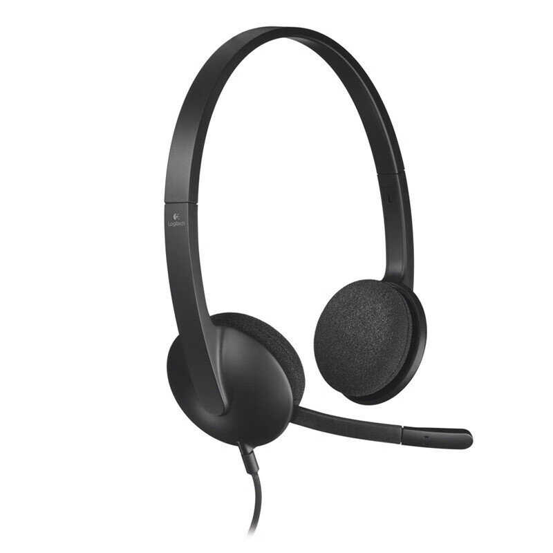 罗技（Logitech）H340 立体声USB耳机耳麦 办公学习视频会议耳机 电脑笔记本耳麦 黑色