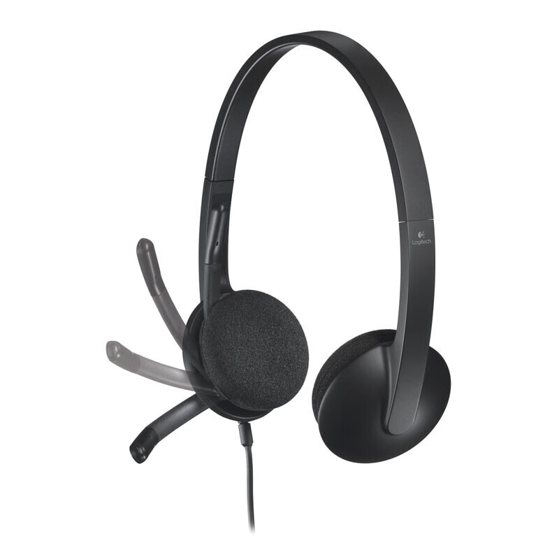 罗技（Logitech）H340 立体声USB耳机耳麦 办公学习视频会议耳机 电脑笔记本耳麦 黑色
