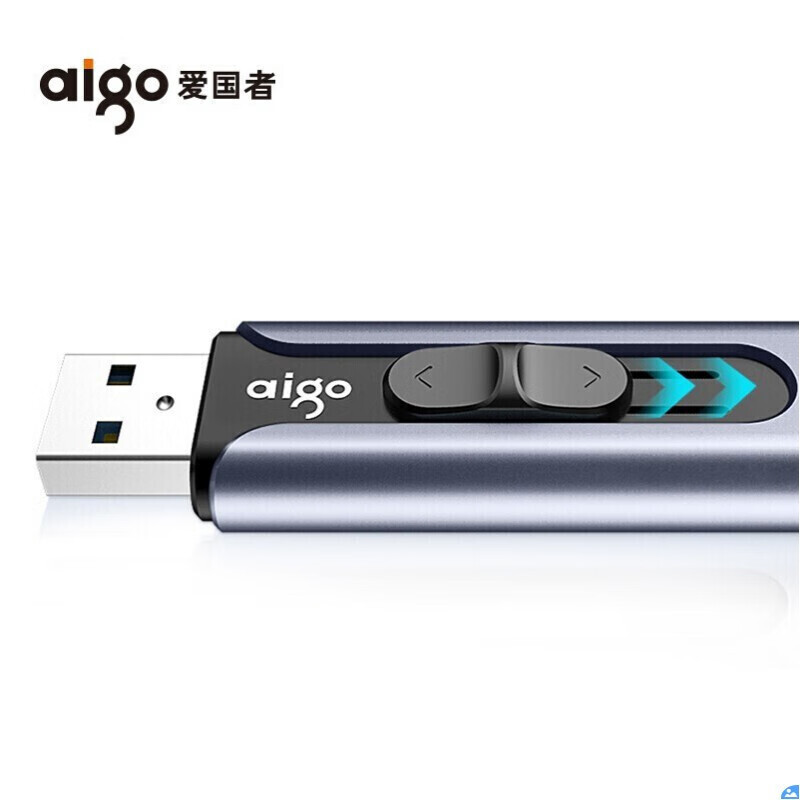爱国者U335  128GB U盘 高速USB3.2 大容量金属迷你U盘 推拉伸缩商务学生优盘 HFXZ