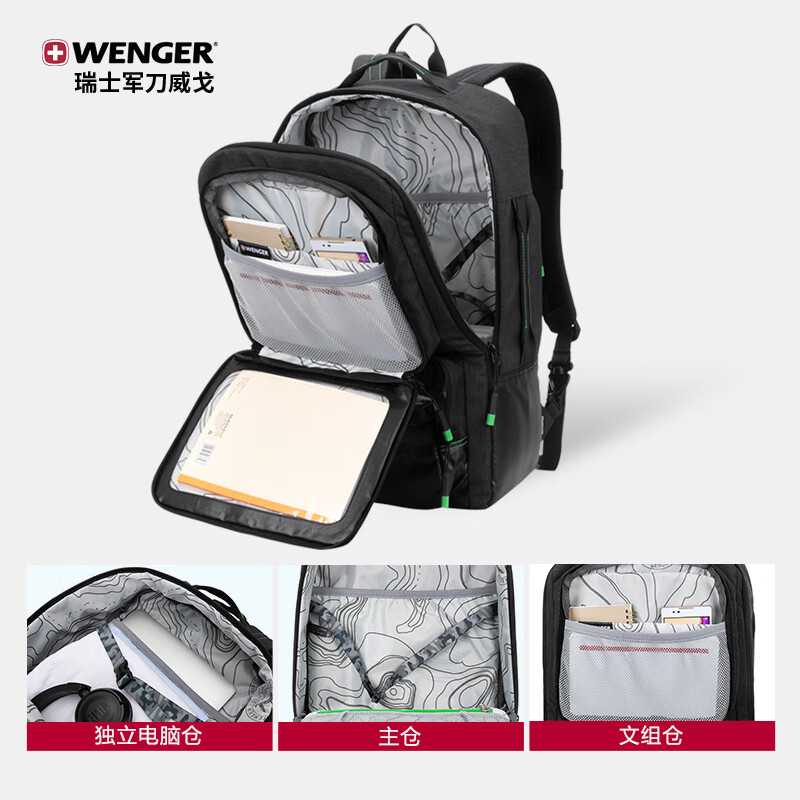 威戈（WENGER）瑞士军刀双肩包15.6英寸笔记本电脑包商务背包父亲SAB57017109048