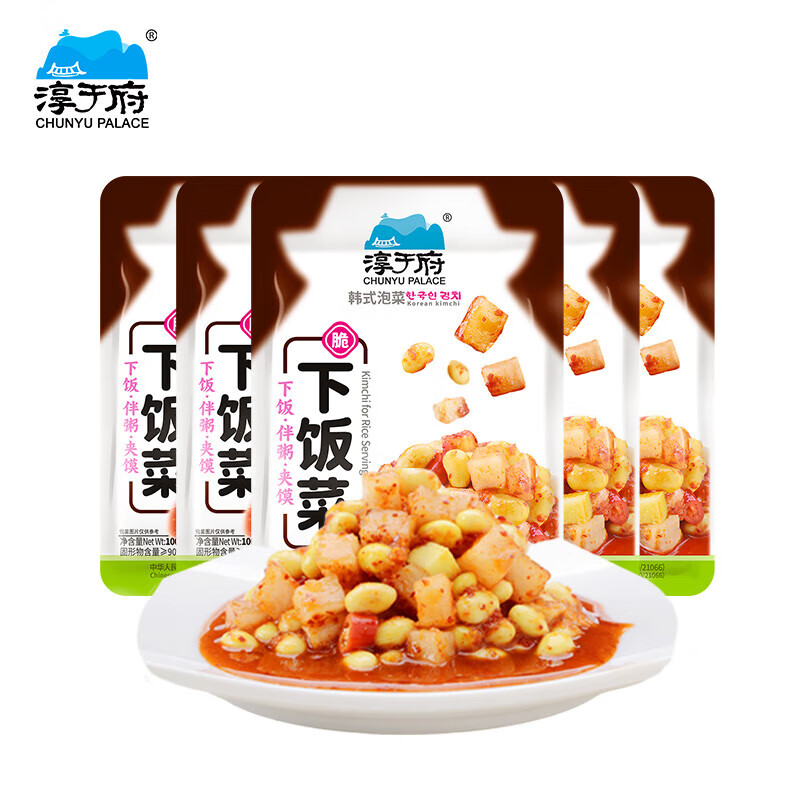 淳于府 下饭泡菜(下饭菜)100g*8袋 拌面拌饭炒饭下饭菜韩餐小包装即食