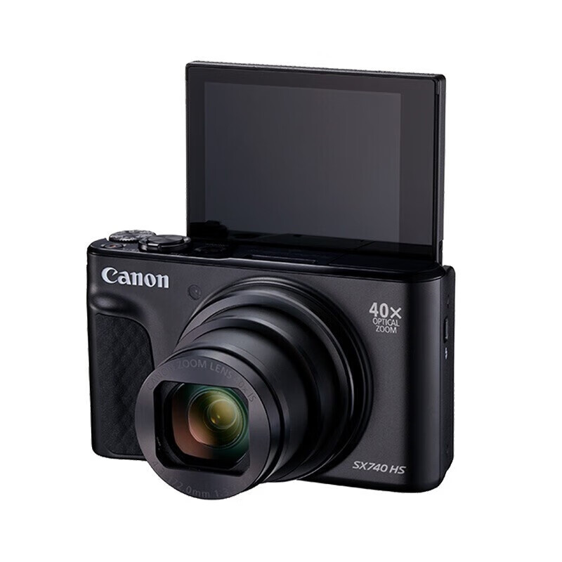 佳能（Canon）PowerShot SX740 HS 数码相机 4K短片 40倍光学变焦 便携式家用旅游办公卡片机 高清照相机 黑色