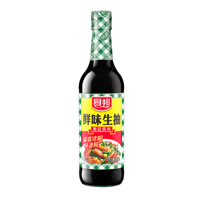 厨邦鲜味生抽500ml*2瓶