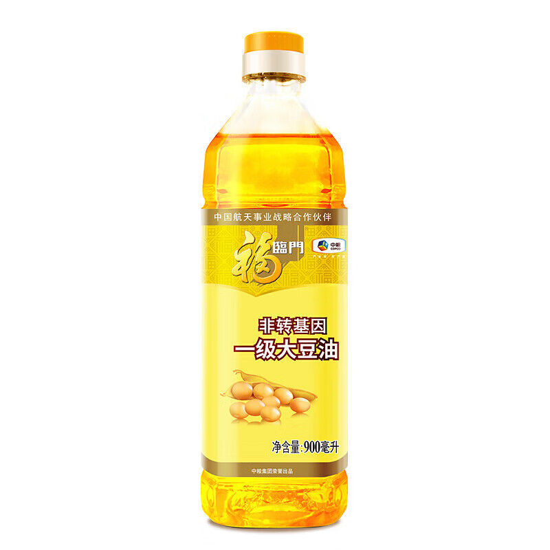 福临门900ml非转基因一级大豆油