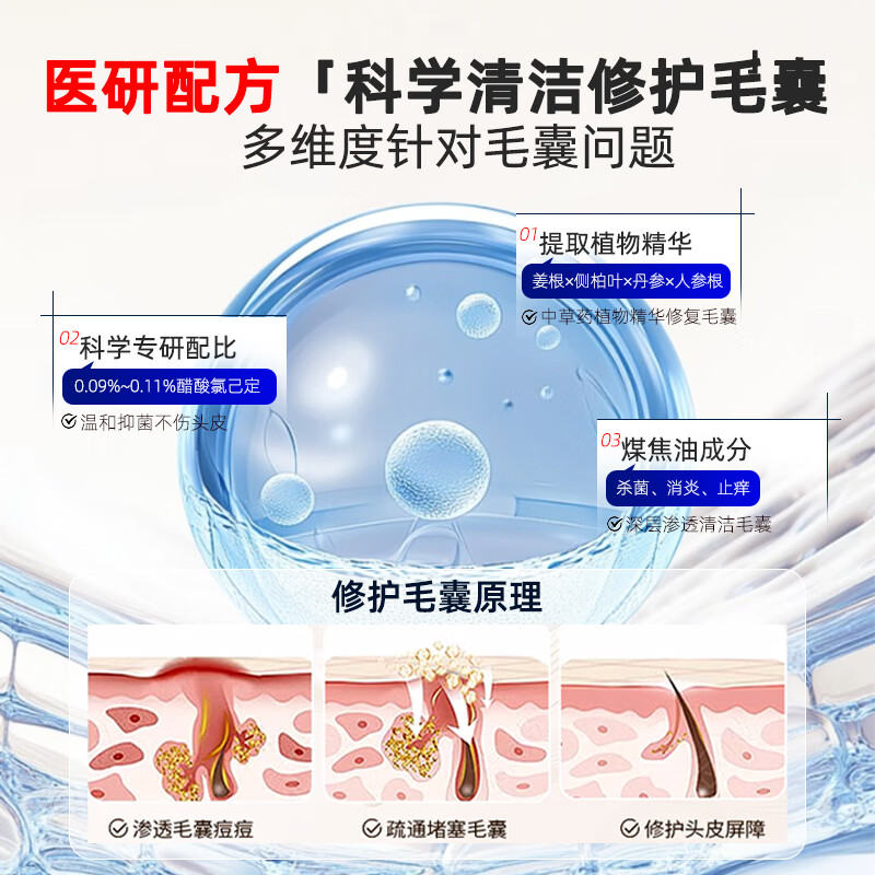 千极药业煤焦油洗剂洗发水脂溢性头皮止痒抑菌马拉色菌去屑洗发保健200ml
