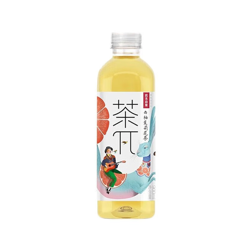 农夫山泉茶π茶兀900ml*12瓶 茶派 果味茶饮料整箱装 西柚茉莉900ml*12瓶