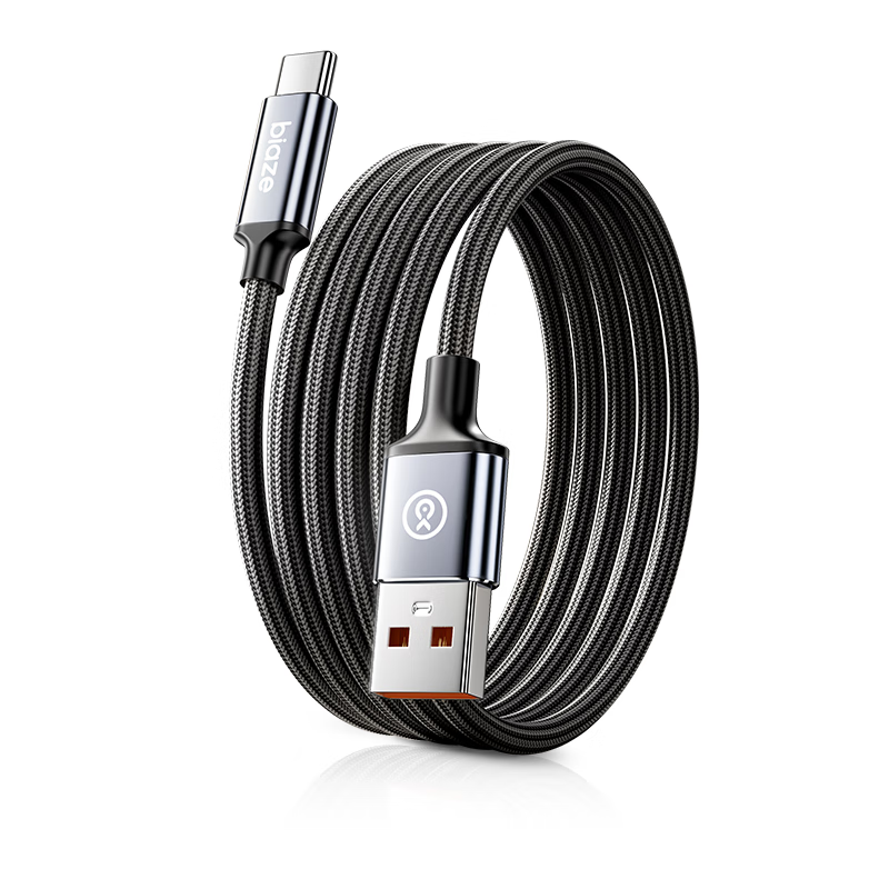 毕亚兹适用Type-C数据线100W/66W超级快充USB-C华为荣耀小米安卓苹果iphone15/16e/17手机车载6A充电线 【1.5米】6A快充-100W/88W编织线品质优选|iSO品质认证|安全快充