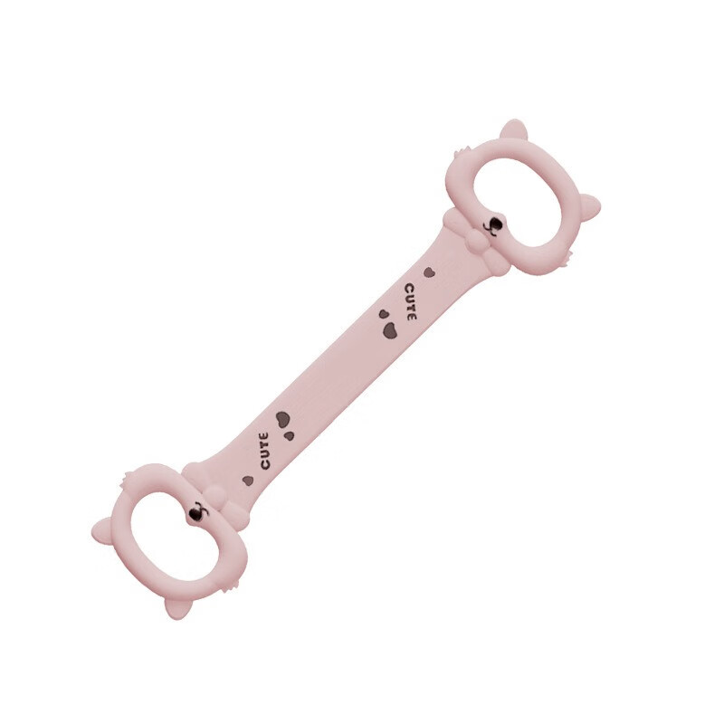 亿健（YIJIAN）8字拉力器开肩美背瑜伽训练器拉力绳拉伸器材运动健身 浅粉色*2