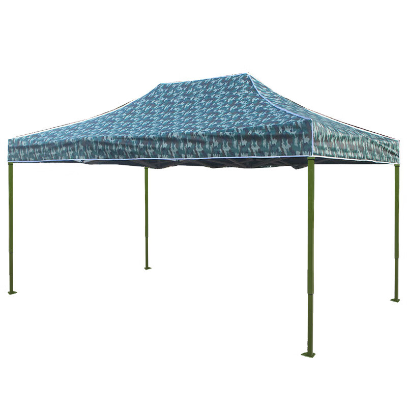 兵途迷彩色加厚四角帐篷3*4.5米 伸缩太阳伞遮阳帐篷 绿金刚 c