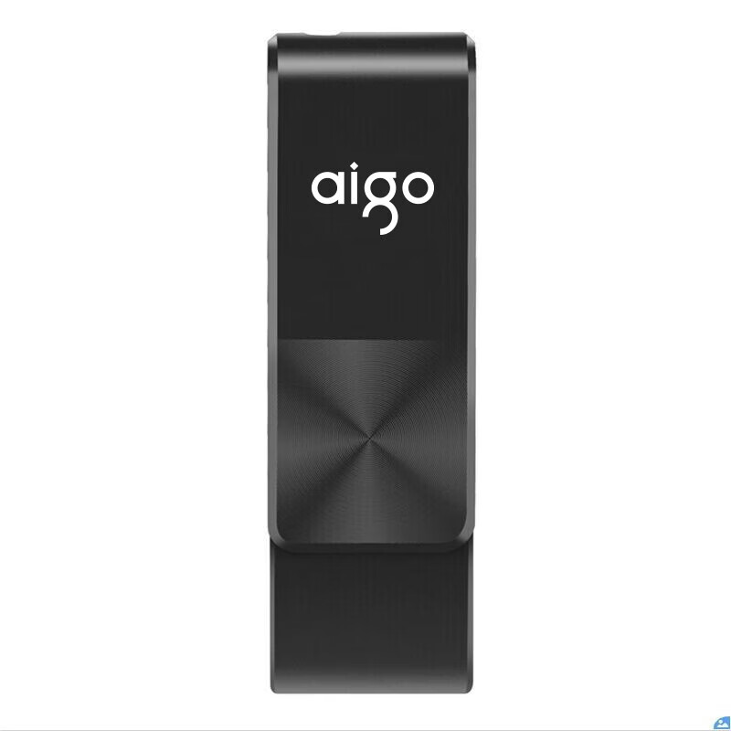 爱国者 U266 32G U盘迷你款 USB2.0 简约侧旋转金属商务U盘DLSK 黑色 HFXZ