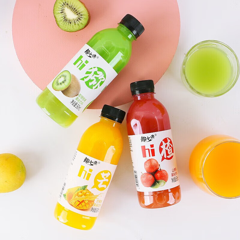 趣小馋 甜橙汁饮料360ml*12瓶 瓶装果味饮料果汁 夏季清凉饮品