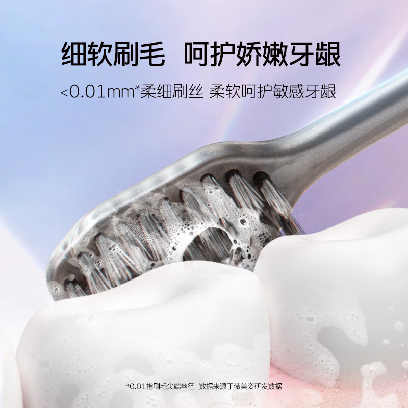 舒客 炭丝能量牙刷1+1特惠家庭装*2 细软毛竹炭细丝不伤牙龈