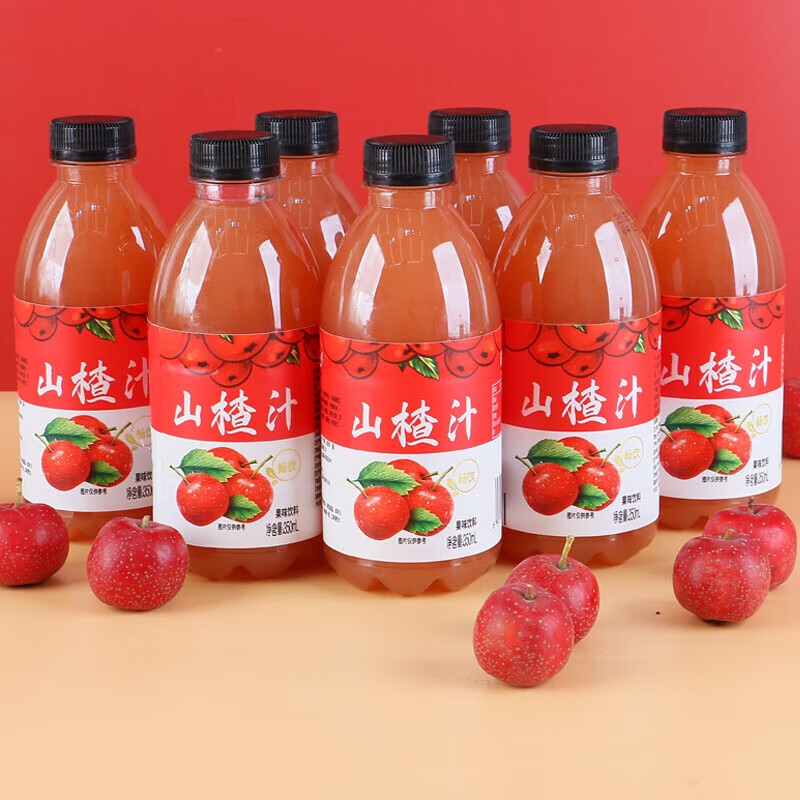 趣小馋 山楂汁饮料350ml*12瓶 小瓶饮料便携水果汁饮品