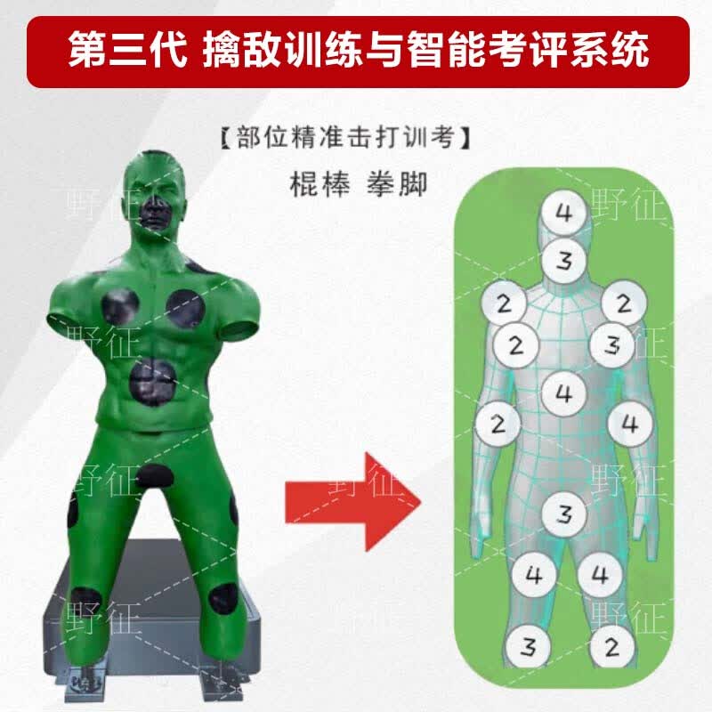 野征 第三代 擒拿格斗智能考评系统测试擒敌对抗考核测力 一拖十一靶