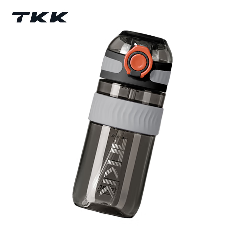 TKK克洛伊随手杯塑料水杯（吸管式）钻石黑 500ml TKK1016 个