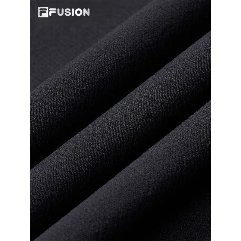 斐乐（FILA）FUSION斐乐潮牌梭织外套男2025春新时尚休闲宽松翻领正黑色S