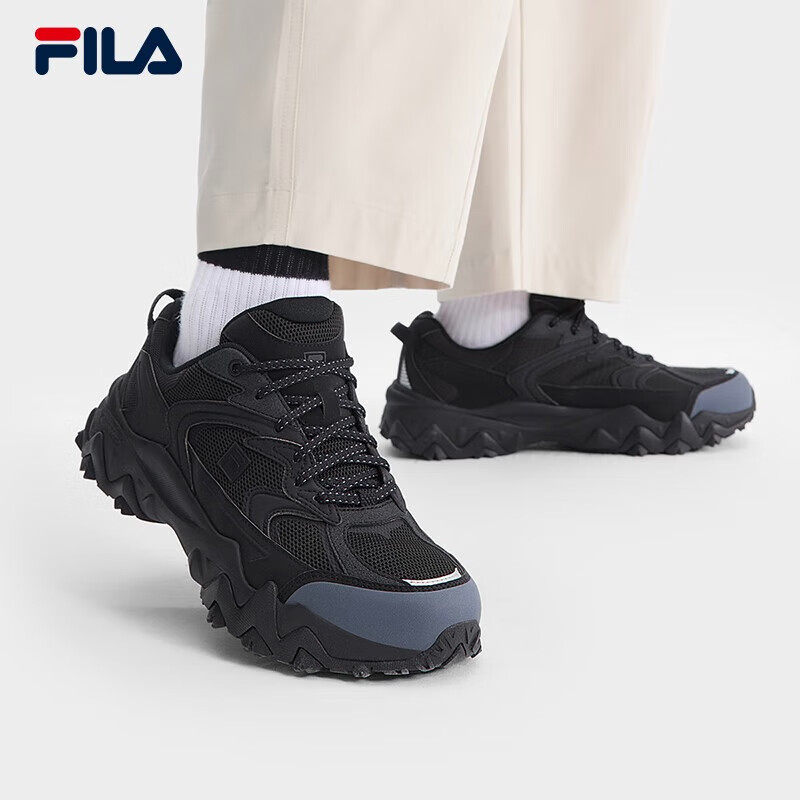 斐乐男鞋老爹鞋欧客漫运动鞋网面鞋休闲鞋 黑-BK 39