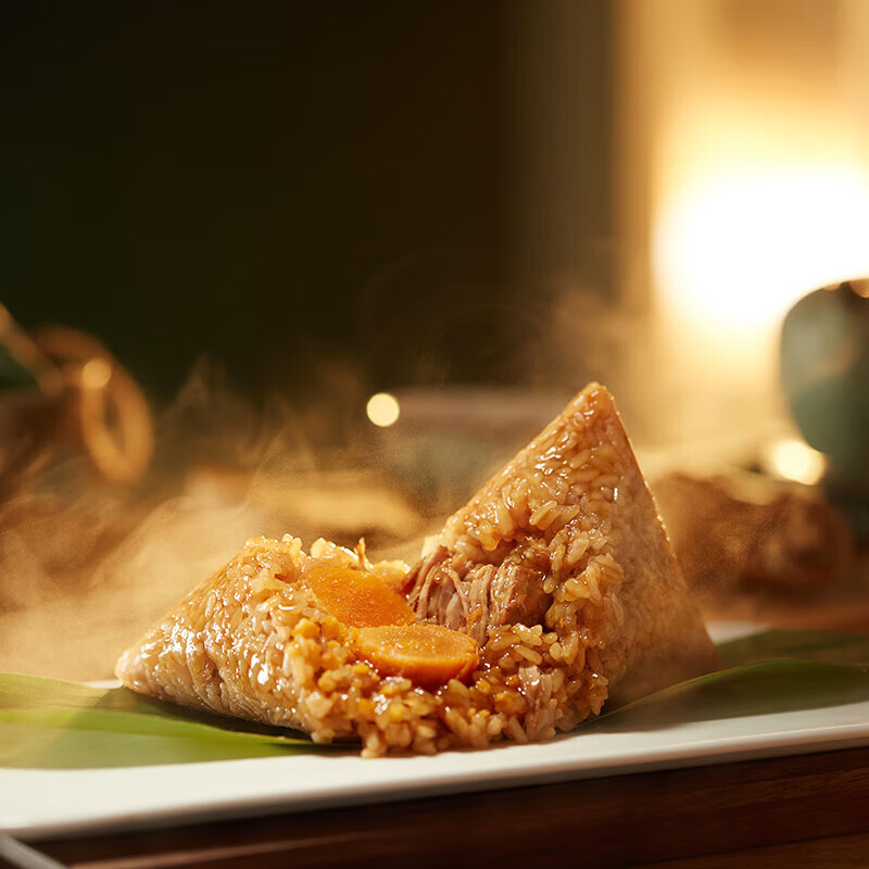 真真老老量贩装端午嘉兴特产 真空蛋黄鲜肉粽140g*8只（共4袋）