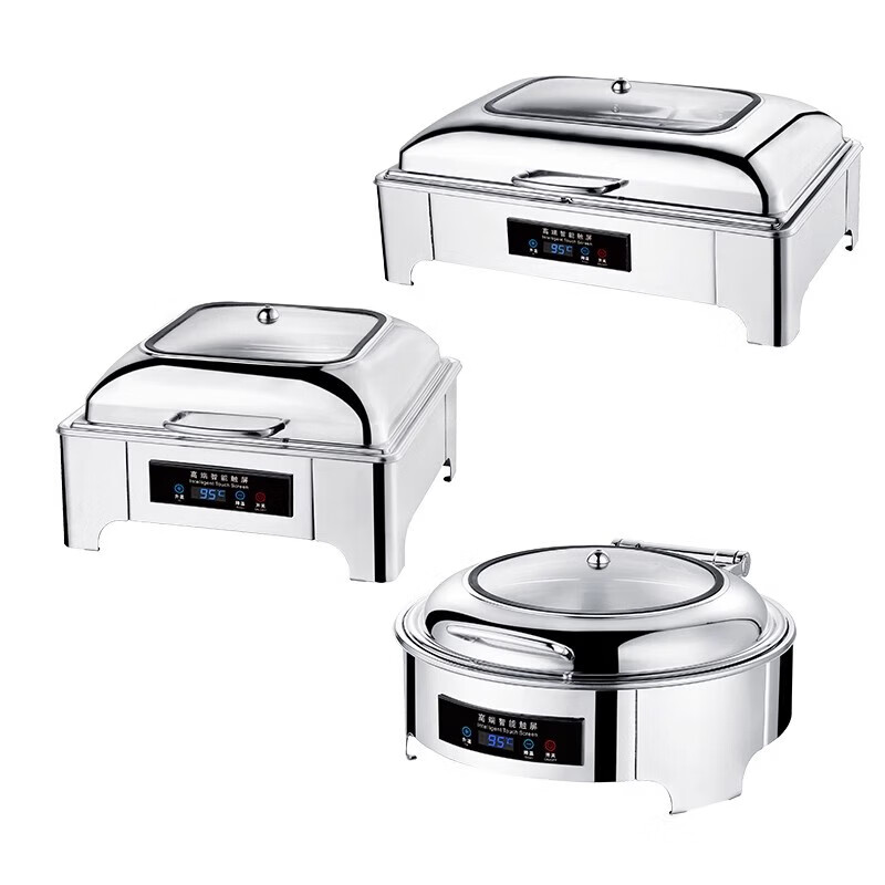 传沁 自助餐保温炉 布菲炉数控电加热酒店商用圆形早餐炉