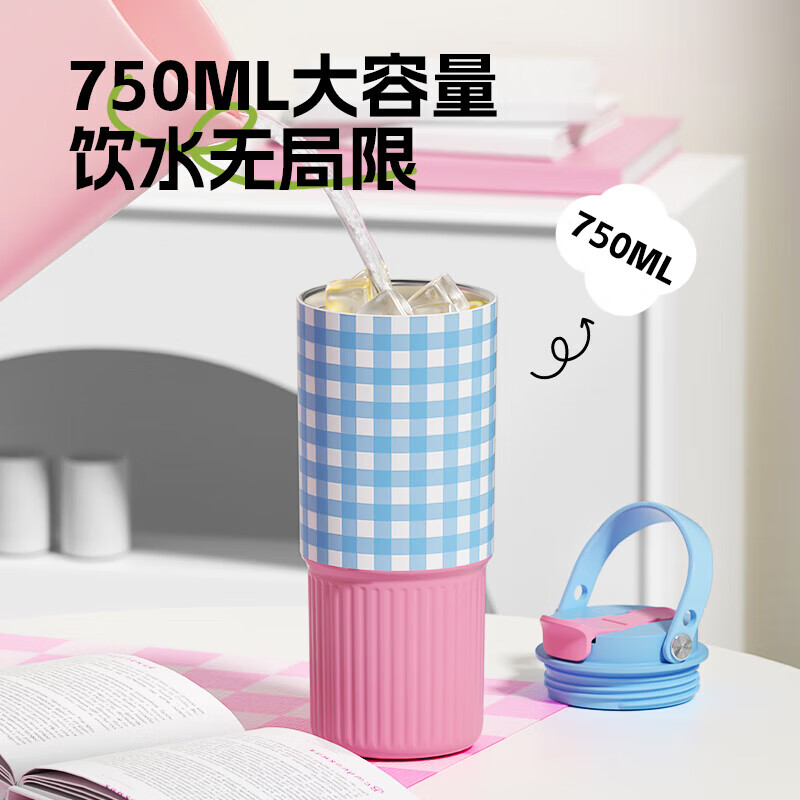 世大家莫奈花园便携保温杯	750ml 柠檬清新 (316)
