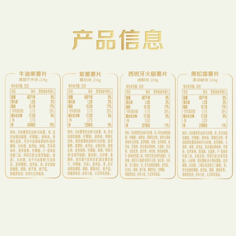 乐事（Lay's）小吃零食 清爽酥脆 薯片工坊 牛油果薯片清甜芥末味104g*5罐