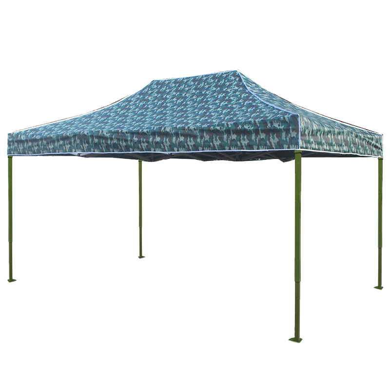 兵途迷彩色加厚四角帐篷3*4.5米 伸缩太阳伞遮阳帐篷 绿金刚 c