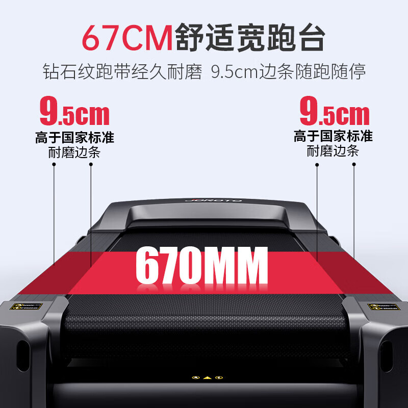 捷瑞特（JOROTO）D50彩屏跑步机商用家用智能减震可折叠健身房健身（不含平板）