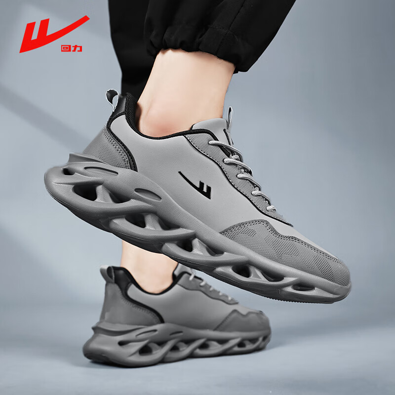 回力男鞋2025夏季新款男士老爹鞋厚底增高运动休闲鞋子男 白色  39 
