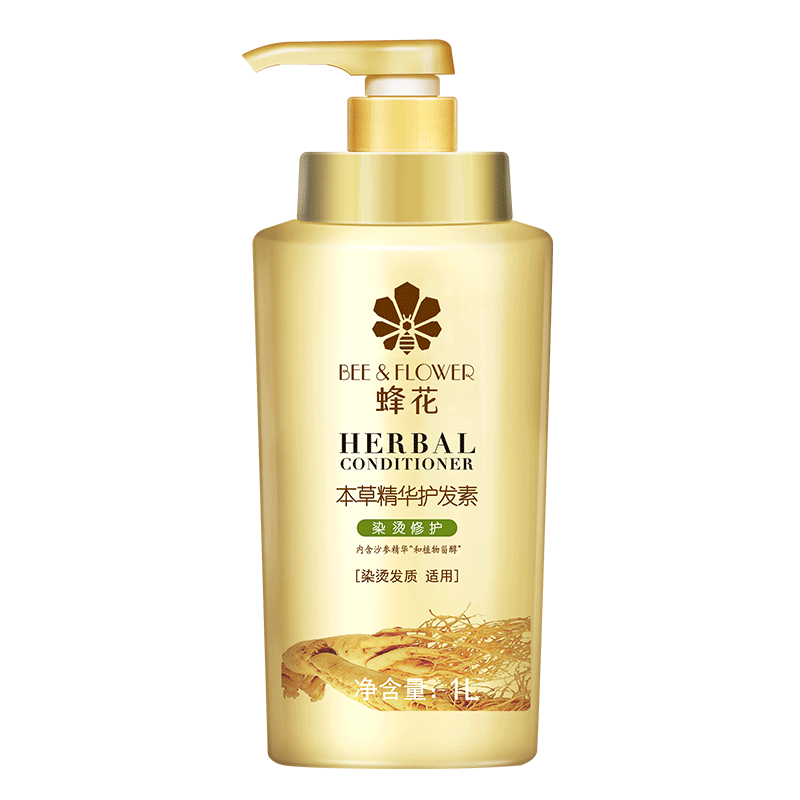 蜂花本草精华护发素润发乳 修护染烫受损改善毛躁干枯分叉1000ml*2瓶