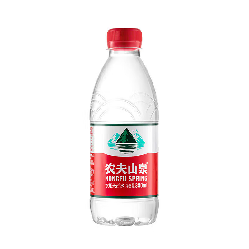 农夫山泉饮用水 天然饮用水天然水 380ml*24瓶/箱 5箱装 矿泉水