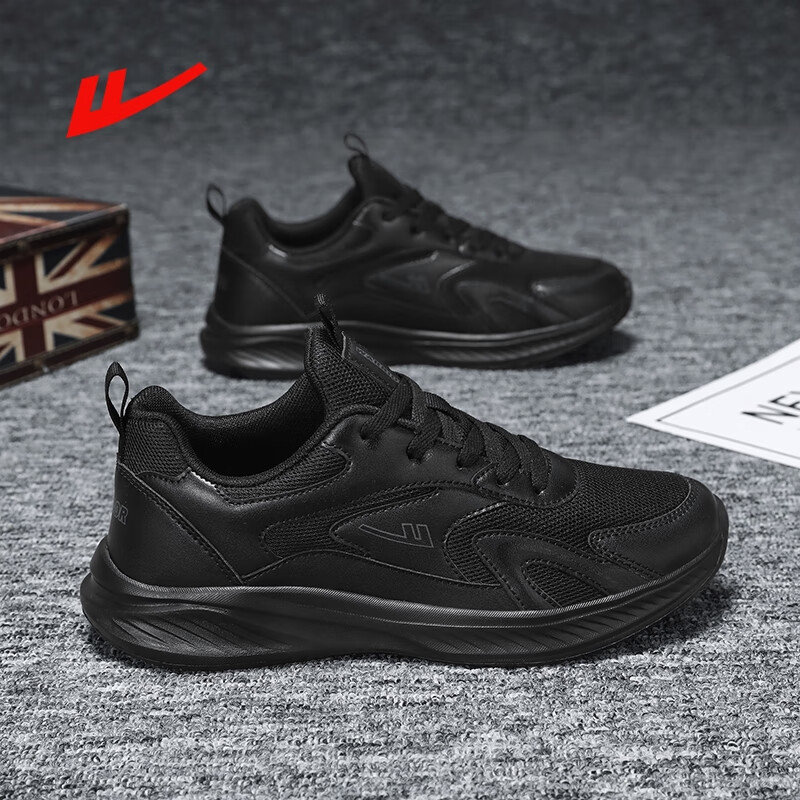 回力男鞋跑步鞋2025夏季男士网面透气小白鞋运动休闲鞋子 白色 40