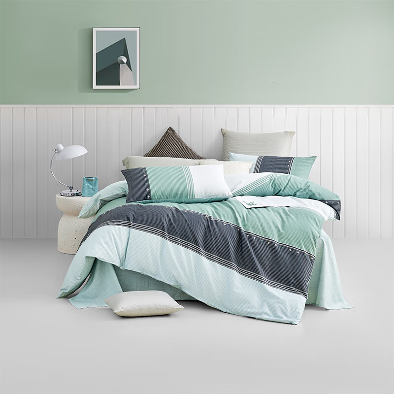 罗莱家纺  翠林韵律全棉四件套