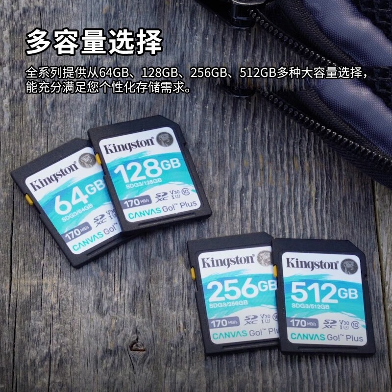 金士顿（Kingston）SD卡相机存储卡单反微单相机内存卡 class10 SDG3/128GB【V30丨读速170M/S】