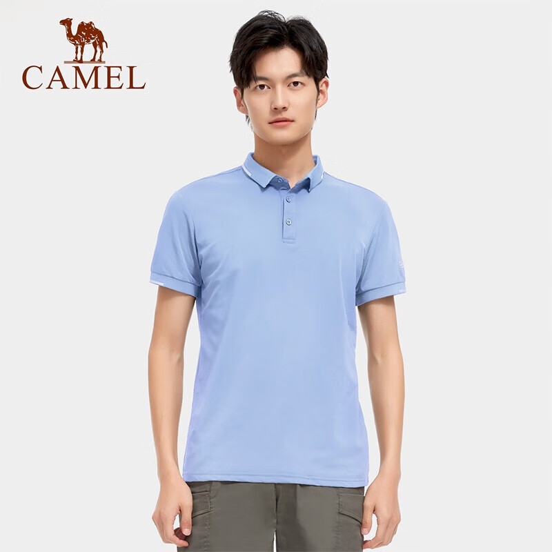 CAMEL女款短袖POLO衫 夏上衣运动T恤V1S1VV930 无际白 2XL