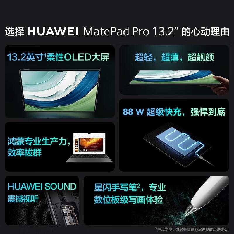 华为平板MatePad-PRO-新款13.2寸12+512Gwifi雅川青