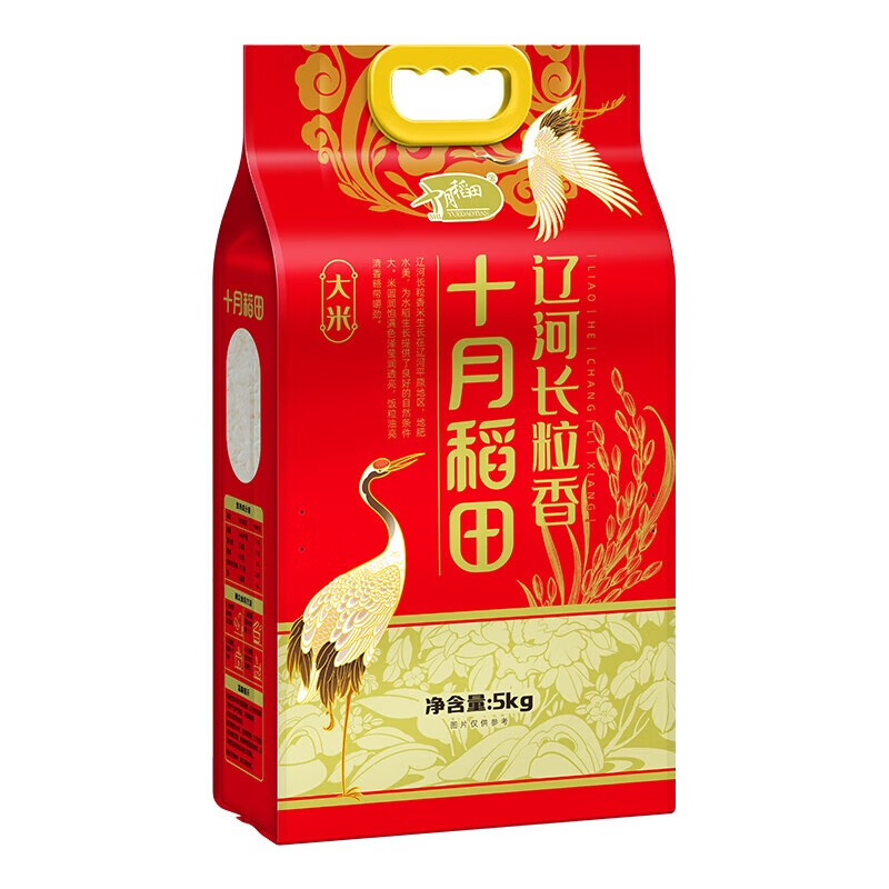 十月稻田 东北大米 辽河长粒香 5kg