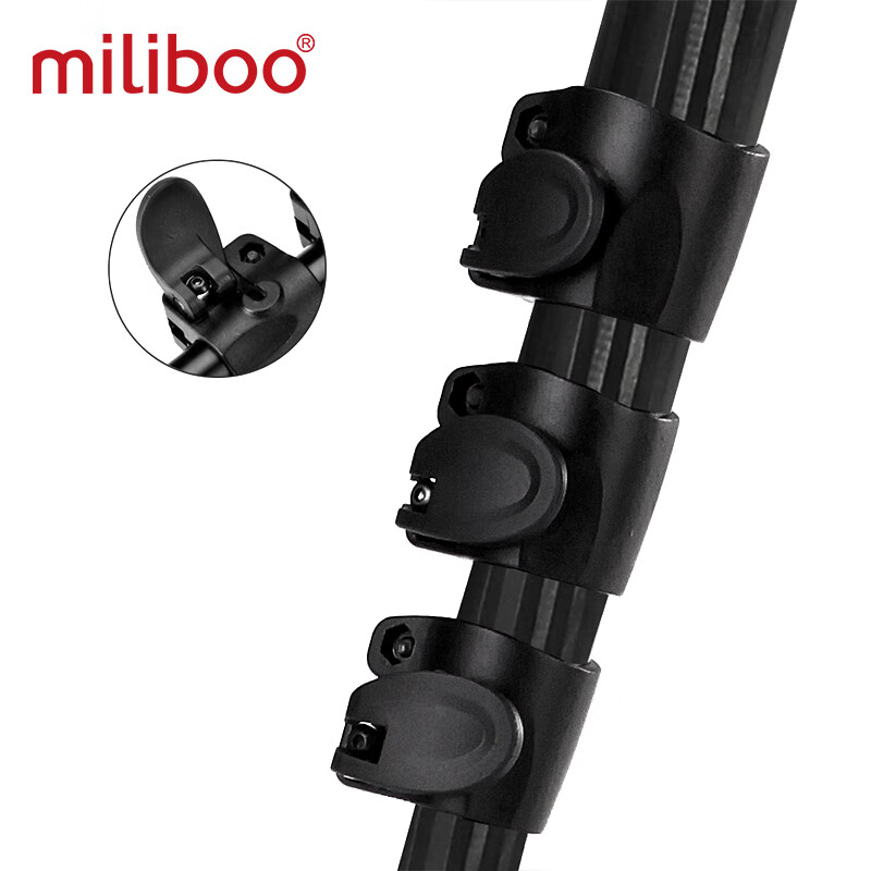 miliboo米泊铁塔5号MTT702B摄像机三脚架单反摄影碳纤维专业相机角架带动态液压云台