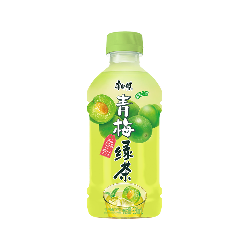 康师傅青梅绿茶 330ml*12瓶整箱装 果味饮料饮品 便携装
