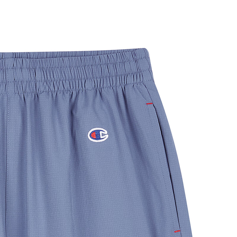 Champion冠军短裤男新款简约休闲纯色运动裤梭织直筒裤 雾霾蓝 XL