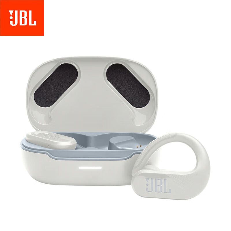 JBL Endurance Peak3 真无线蓝牙耳机 入耳式音乐运动跑步通话降噪耳机 防水防尘苹果安卓通用 珍珠白
